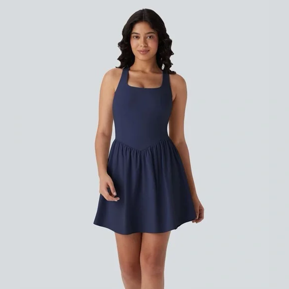 Halara Breezeful Corset Dress - Longer Length - Peacoat Navy Blue, XL - Picture 11 of 11